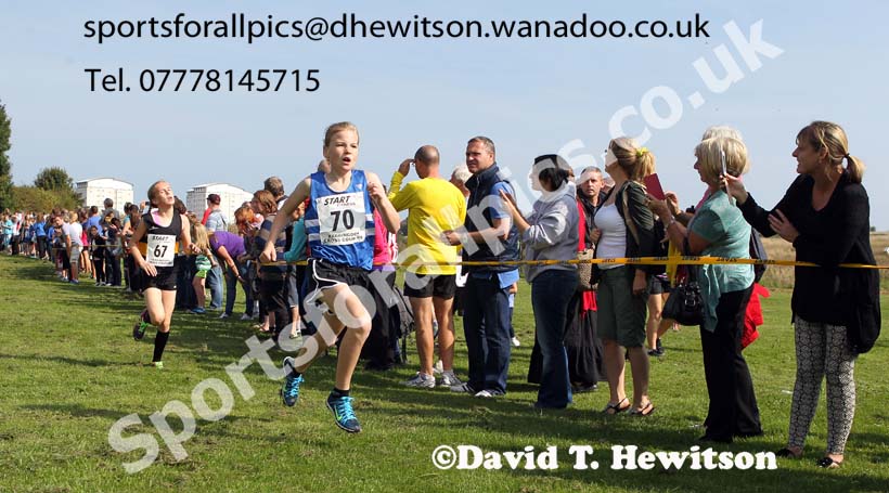 Girls under-11s Sunderland Harreirs Cross Country. Photo: David T. Hewitson/Sports for All Pics